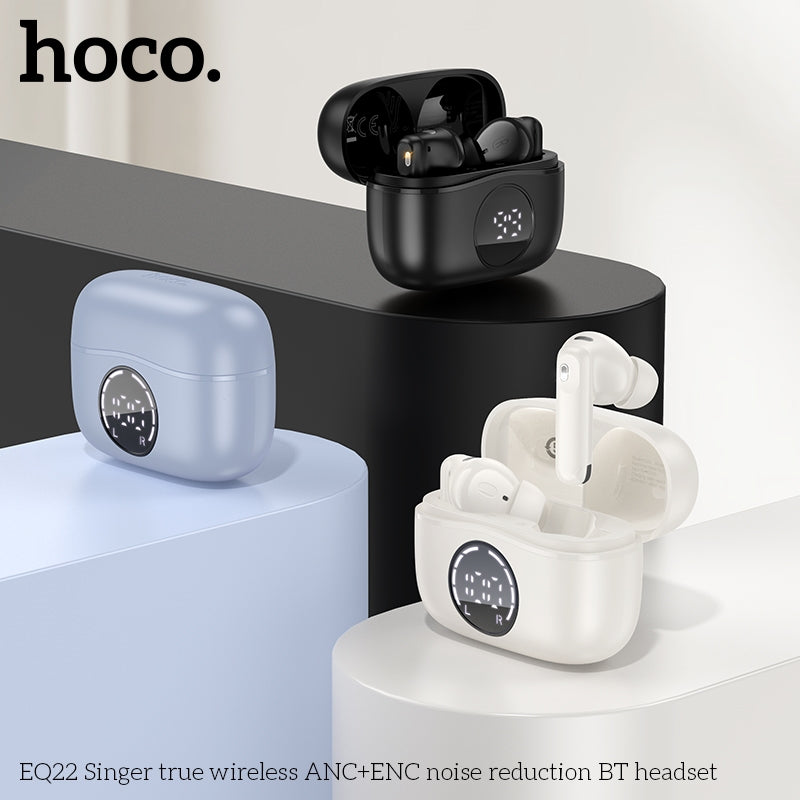 Hoco EQ22 Singer True Wireless ANC+ENC Noise Reduction BT Headset Black