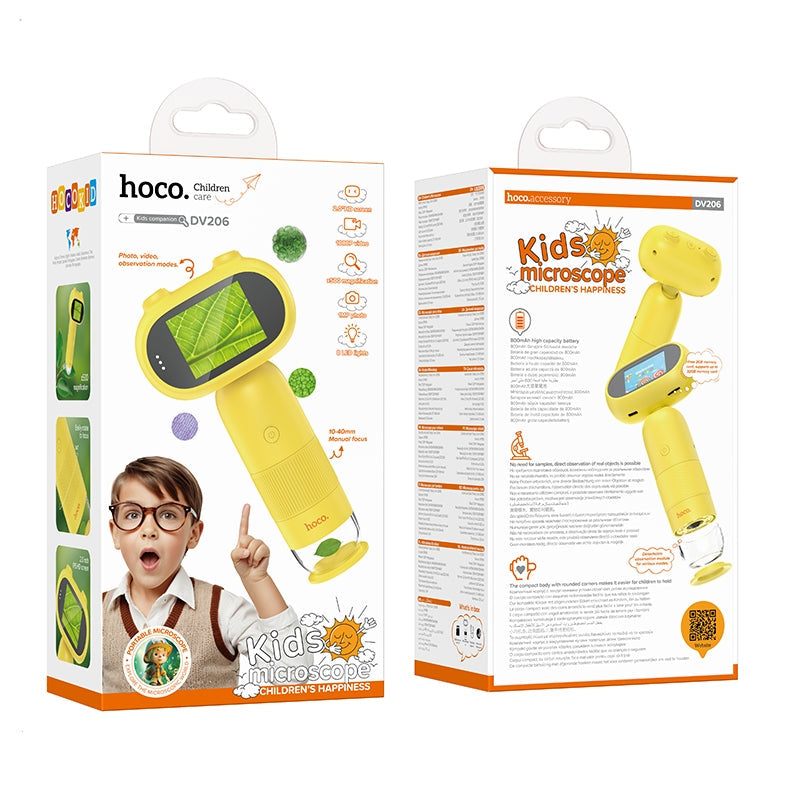 Hoco DV206 Children HD Display Microscope Yellow