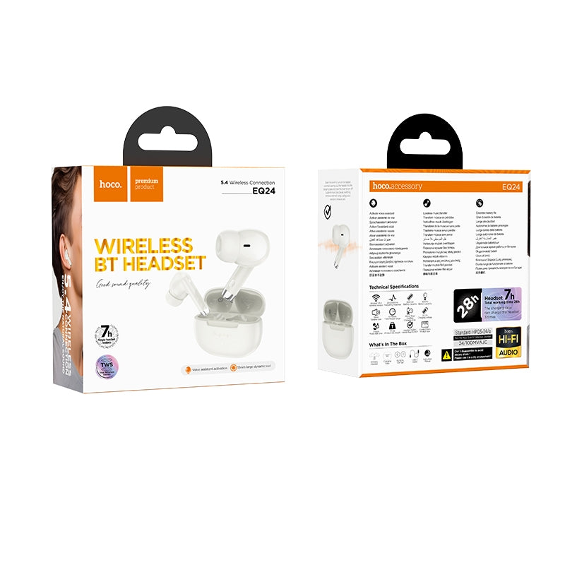 Hoco EQ24 Estrella Pro Design Wireless BT Headset White Star