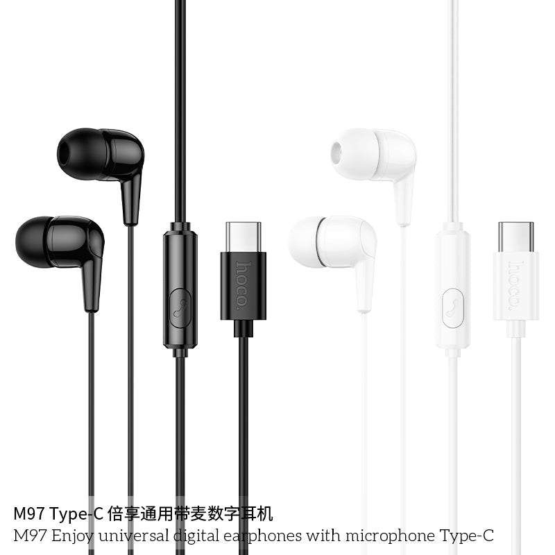 Hoco M97 Type-C Stereo Bass Premium Headphones White