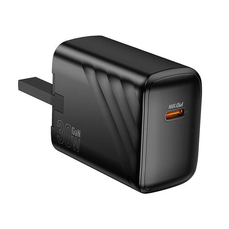 Hoco CS22B Value Single Port Type-C PD30W Charger Black
