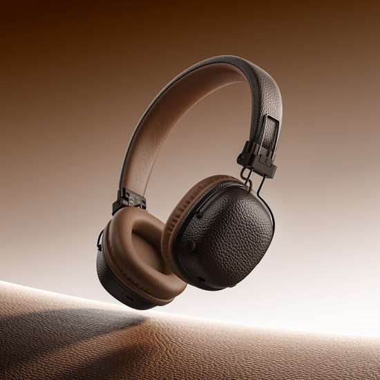 Hoco W64 Earl Leather Texture 32Hr BT Headphone Brown