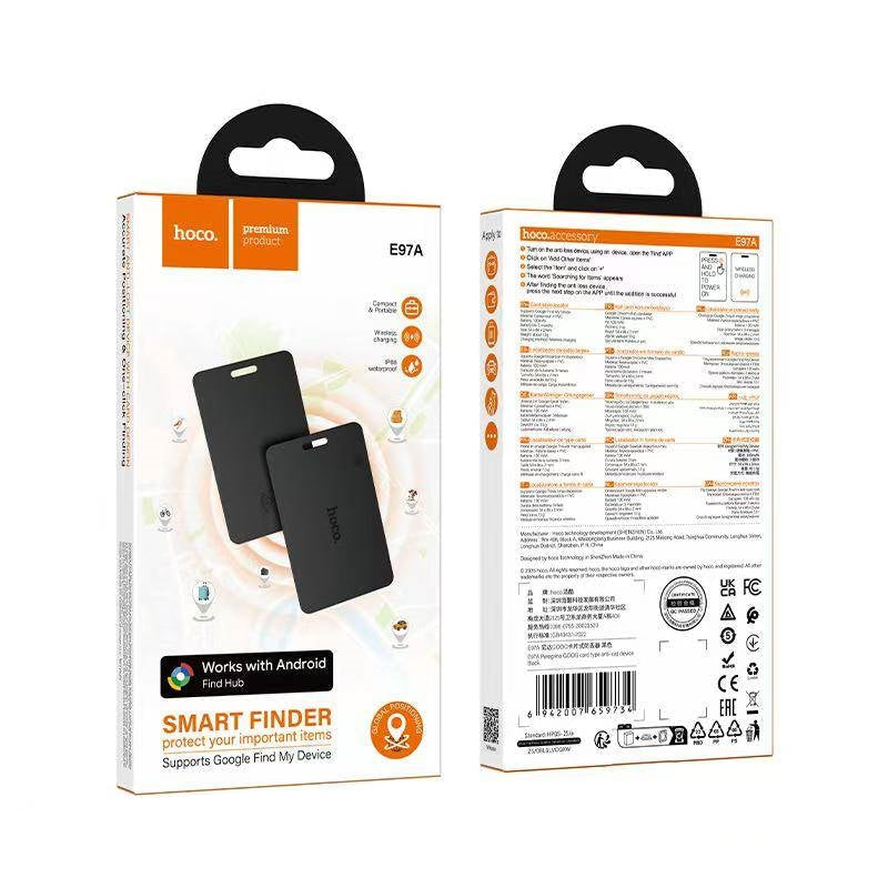 Hoco E97A Peregrino GOOG Card Type Anti-lost Device Black
