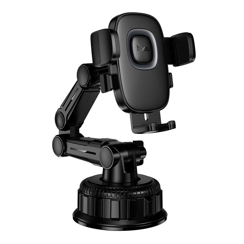 Hoco H89 Crown Large Suction Cup Car Holder Center Console Black Metal Gray