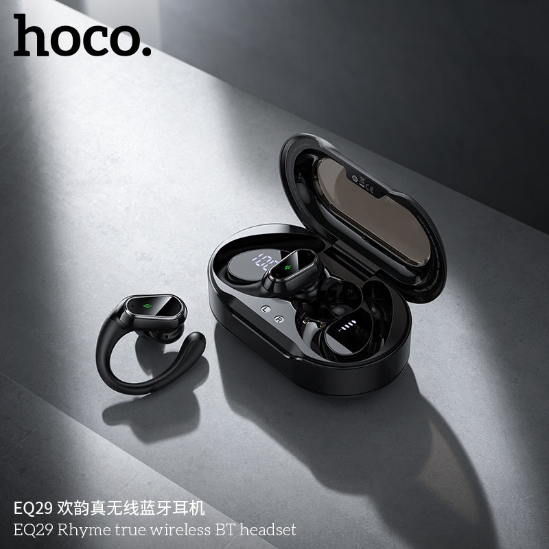 Hoco EQ29 Rhyme Ear-Hook TWS BT Headset Black
