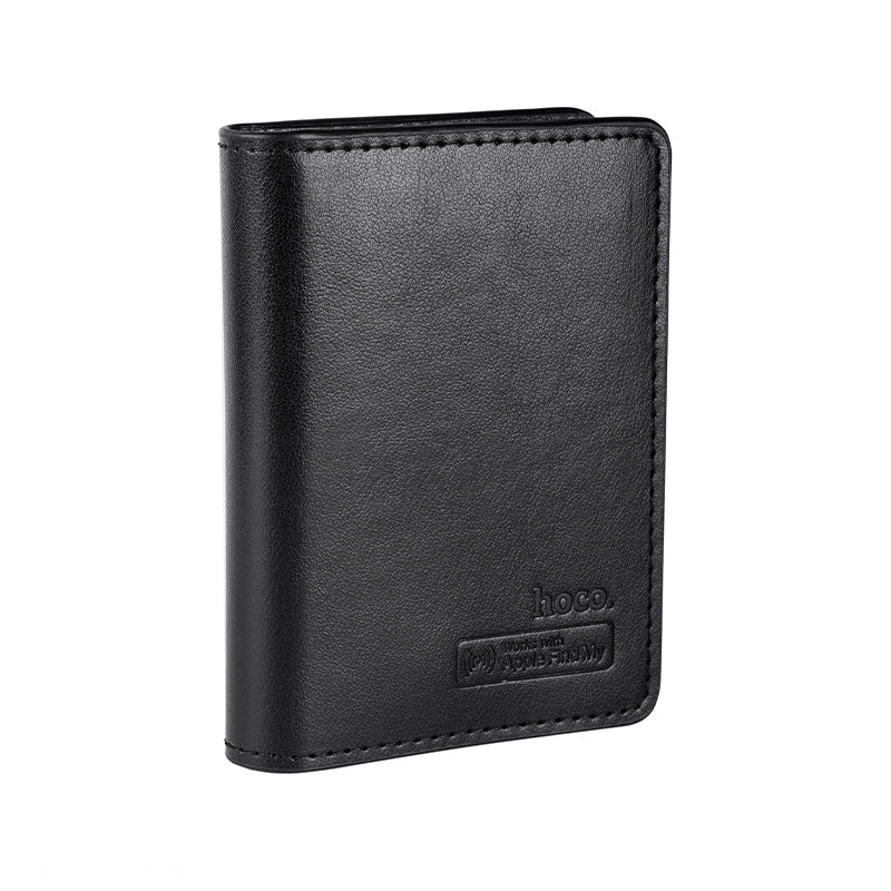 Hoco E91F Tiger Smart Anti-Lost Card Wallet Wireless Charging Black