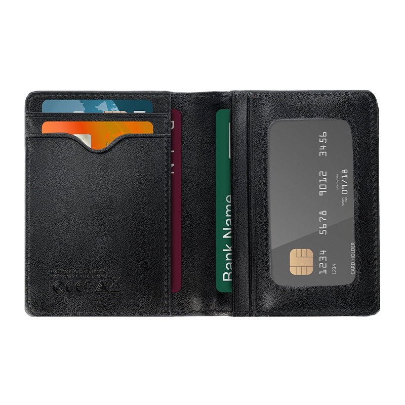 Hoco E91F Tiger Smart Anti-Lost Card Wallet Wireless Charging Black
