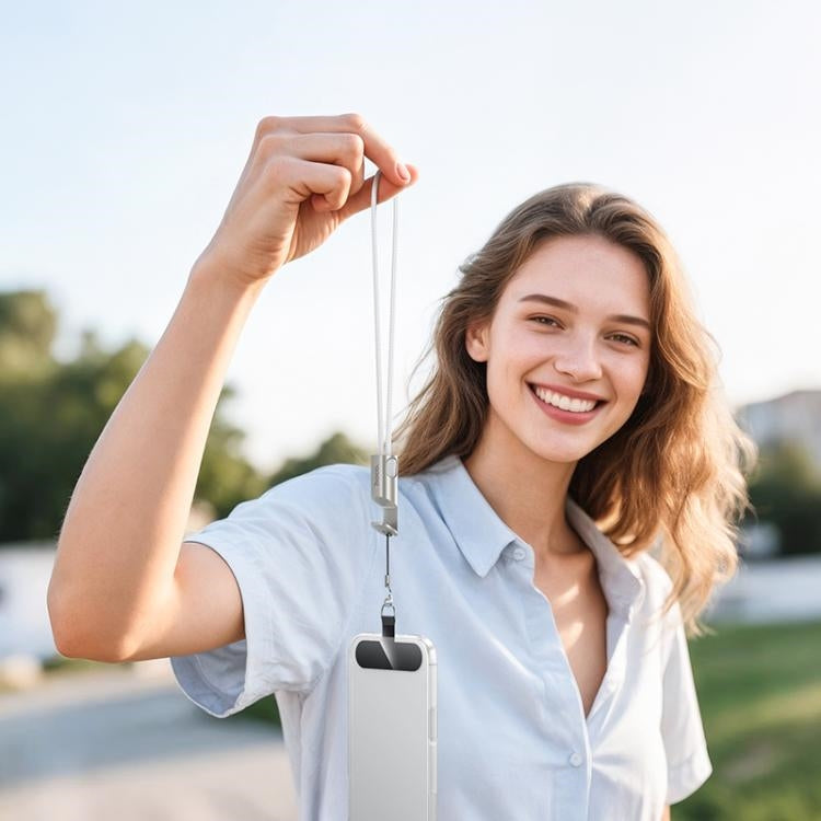 Hoco X126 3-In-1 PD60W Lanyard / Phone Holder Charging Cable Type C-C L=0.35M Black