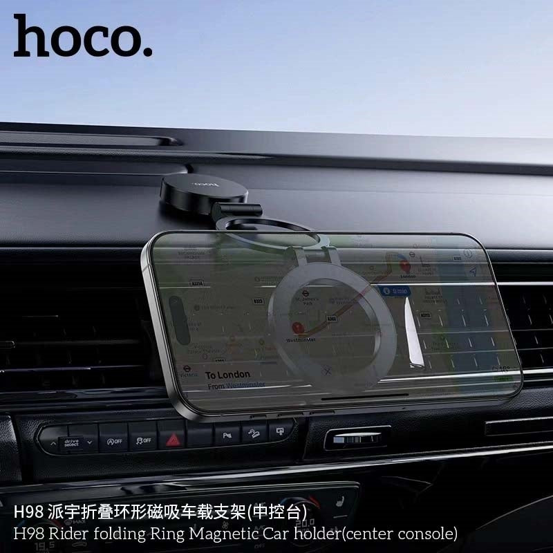 Hoco H98 Rider Folding Ring Magnetic Car Holder Black