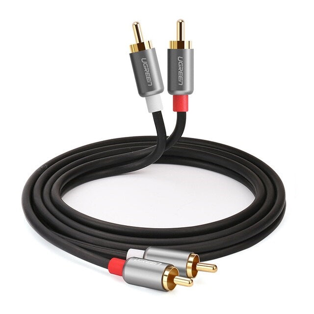 UGREEN 30747 AV104 2RCA Male to 2RCA Male Cable 1m Black