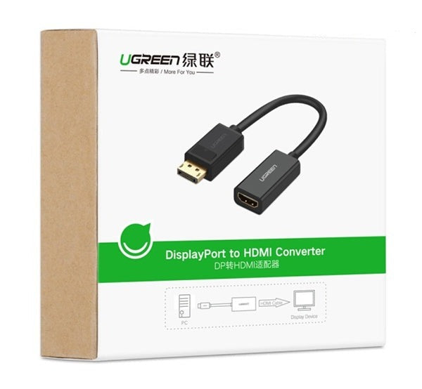 UGREEN 40362 DisplayPort to HDMI Female Converter 1080P 160Hz Black