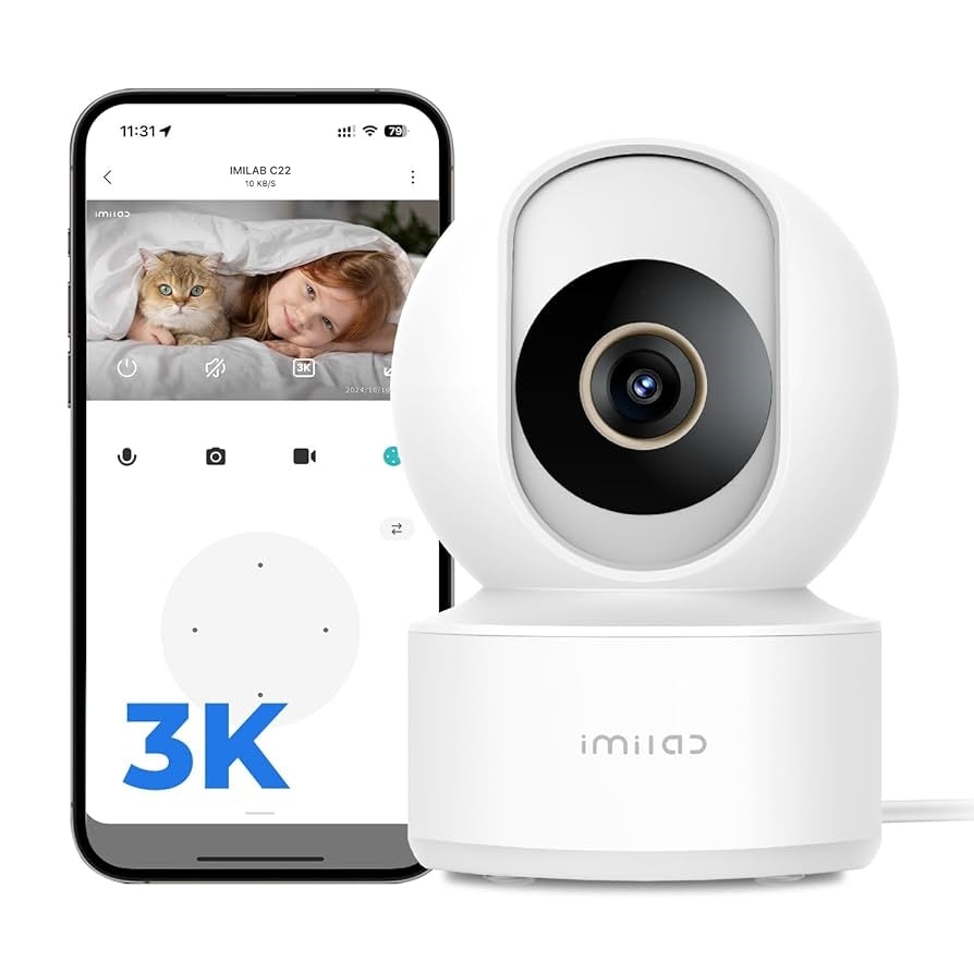 Xiaomi Imilab C22 Indoor Home 360° Security Camera 3K White