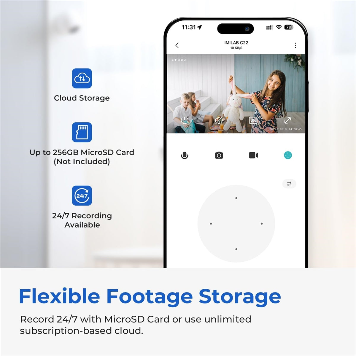 Xiaomi Imilab C22 Indoor Home 360° Security Camera 3K White