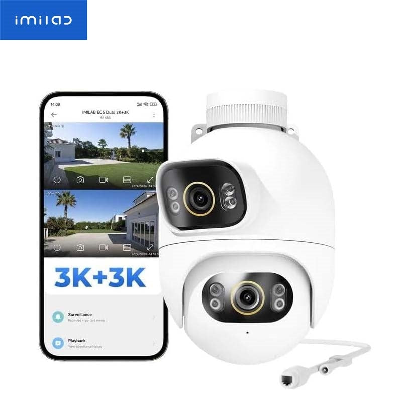 Xiaomi Imilab EC6 Dual Out-Door WiFi Plug-In Spotlight Security Camera 3K & 3K White