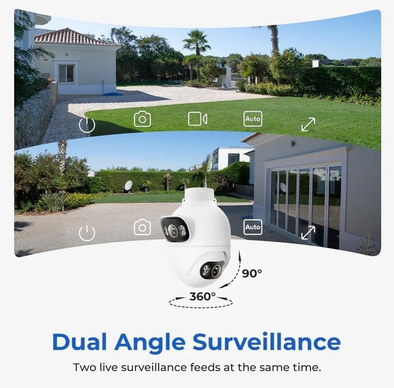 Xiaomi Imilab EC6 Dual Out-Door WiFi Plug-In Spotlight Security Camera 3K & 3K White