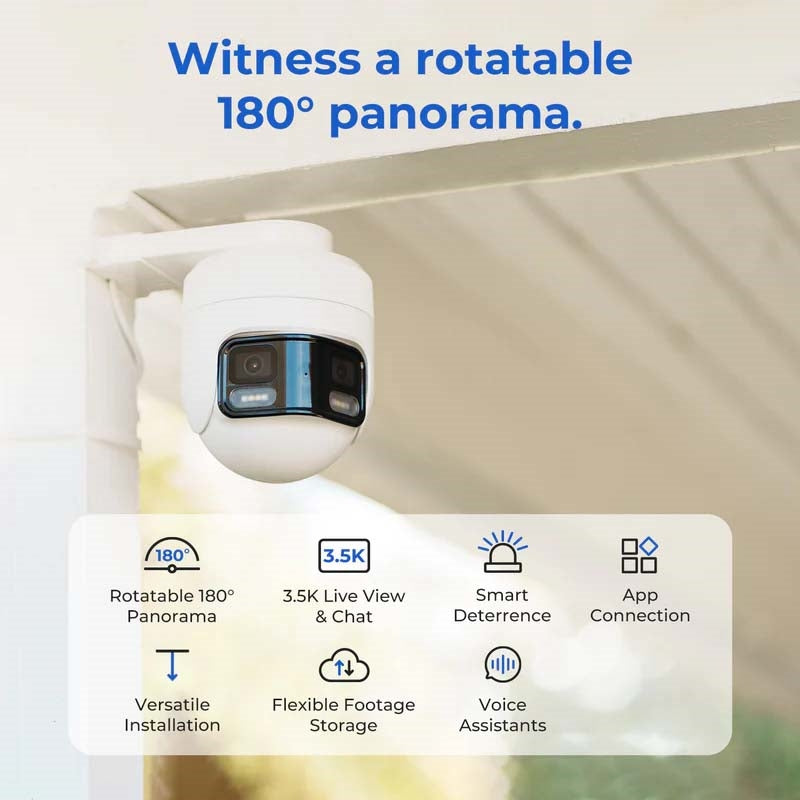 Xiaomi Imilab EC6 Panorama Dual Out-Door WiFi Plug-In Camera 3.5K White