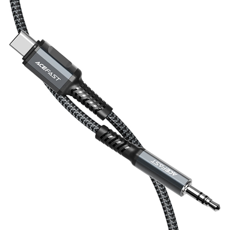 ACEFAST C1-08 USB-C Male to 3.5mm Male Braided Audio Cable Black