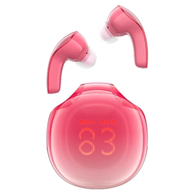 ACEFAST T9 Crystal Color Air 30H Bluetooth Earbuds Pomelo Red-www.firsthelptech.ie