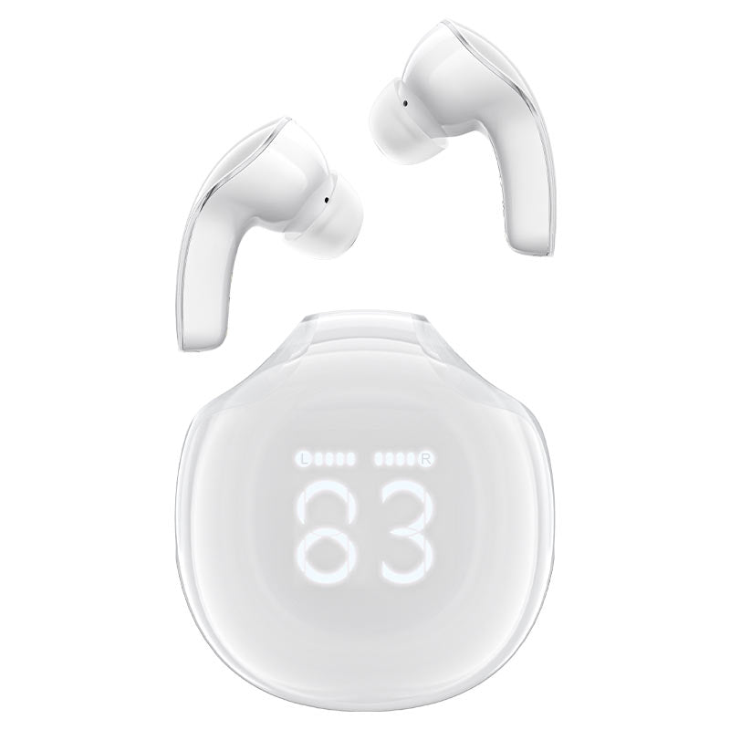 ACEFAST T9 Crystal Color Air Bluetooth Earbuds Porcelain White-www.firsthelptech.ie