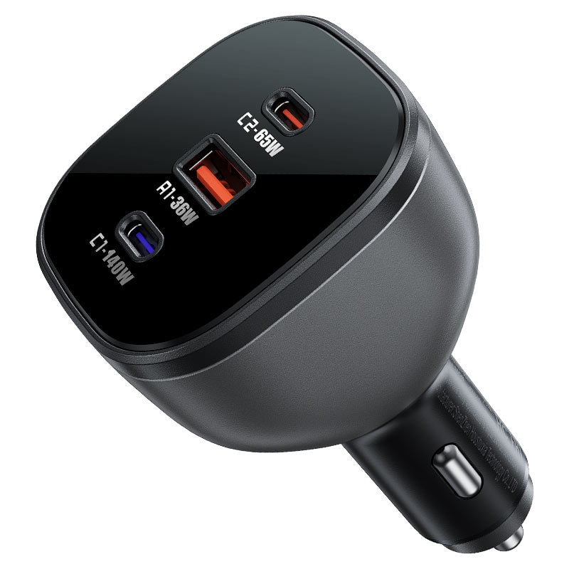 ACEFAST B14 3 Port 2*USB-C+USB-A Car Charger 165W Black