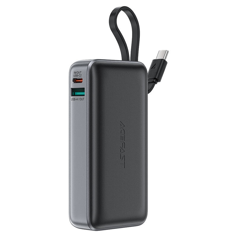 ACEFAST M7 Built In Type-C Power Bank 10000mAh PD30W Black