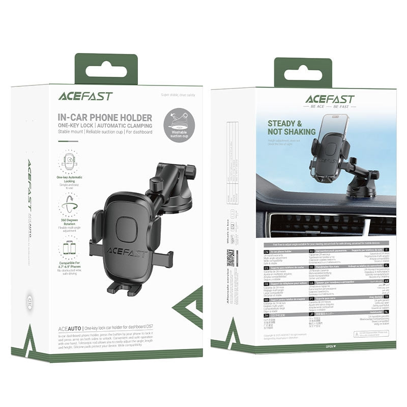 ACEFAST D57 Dashboard One Key Lock Car Holder Black