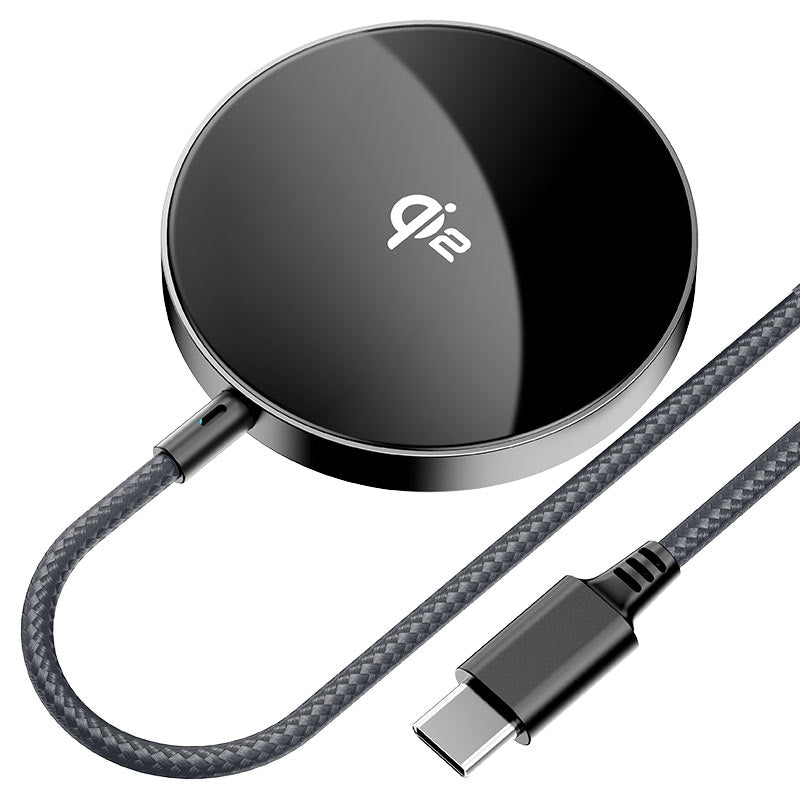 ACEFAST E24 QI2 Desktop Magnetic 15W Wireless Charger With Cable Metal Gray