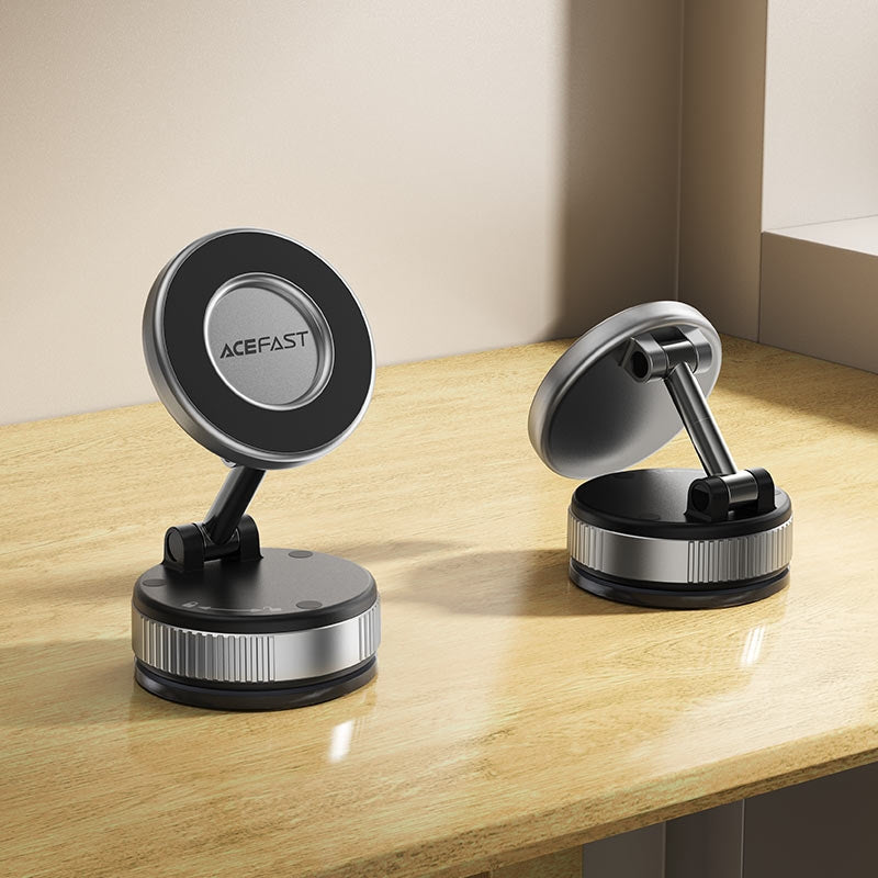 ACEFAST E28 Long Neck Manual Suction Cup Magnetic Phone Car Holder Gray