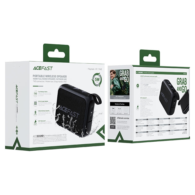 ACEFAST K4 Go Portable TWS Wireless BT Speaker Black