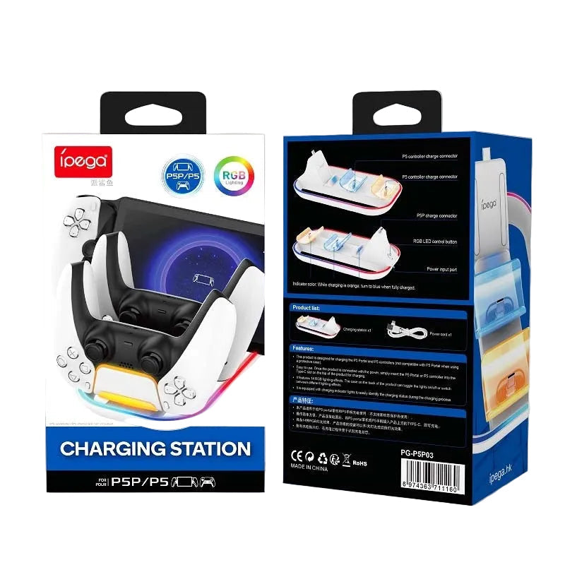IPEGA PG-P5P03 3 In 1 Charging Dock For PS Portal & PS5 Controllers
