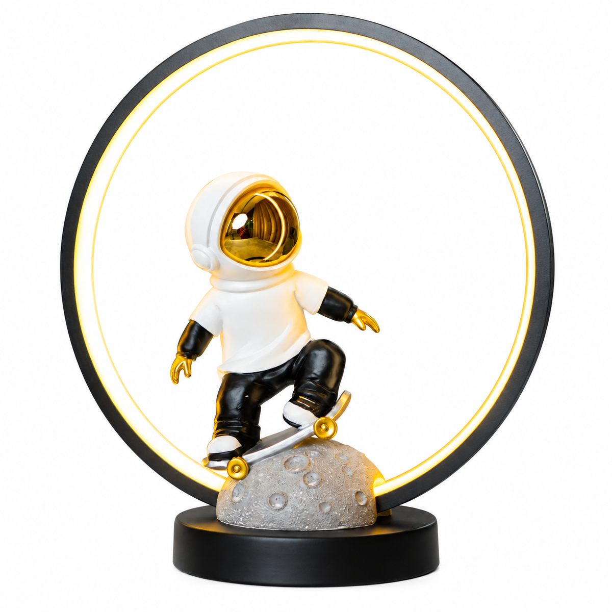 Astronaut Bedside Ring Lights - Skate White