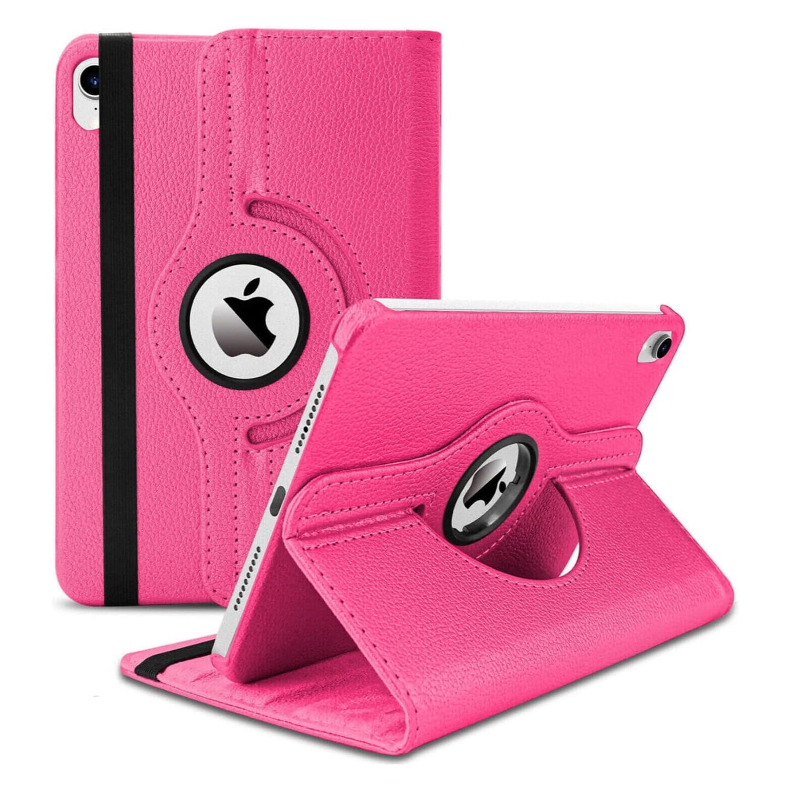 For Apple iPad 2022 10th Gen Tablet Case 360° Rotating PU Leather Cover - Pink