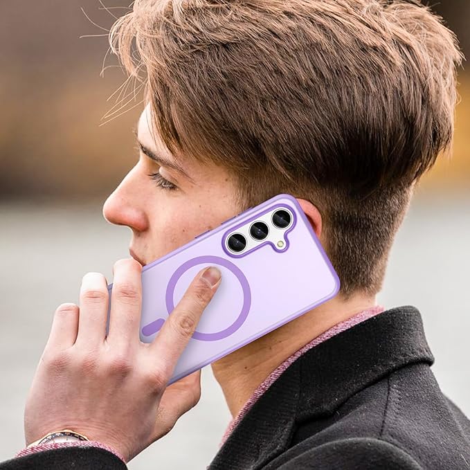 For Samsung Galaxy S25/ S24 Skin-Feel Magnetic Magsafe Case Purple