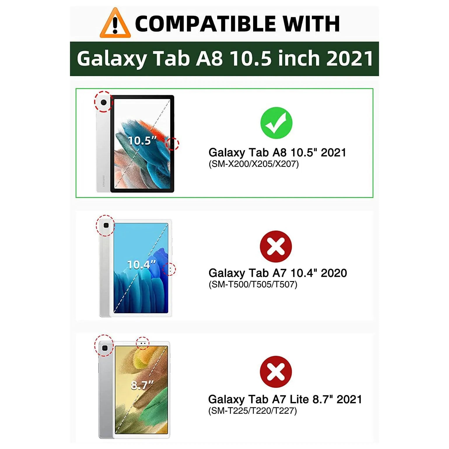 Clear Soft TPU Cover For Samsung Galaxy Tab A8 10.5 2021 ShockProof Bumper Case