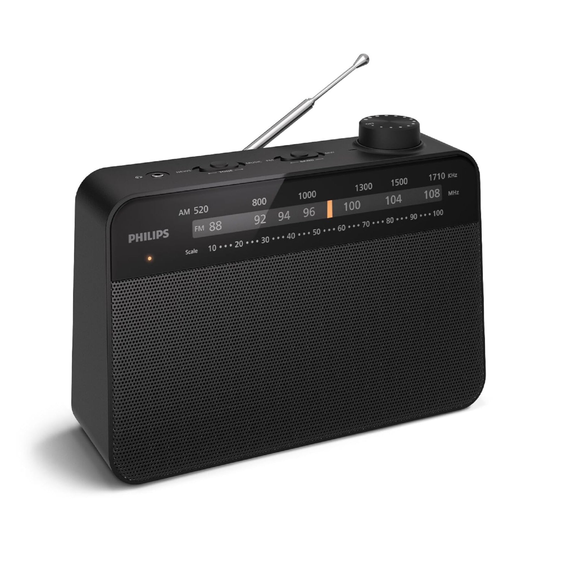 Philips TAR2509/10 Portable FM / MW Radio Black