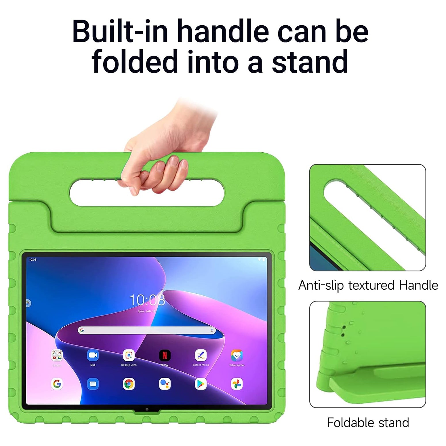 For Lenovo Tab M10 3rd Gen TB328FU / TB328XU Kids Case Shockproof Cover With Stand - Green