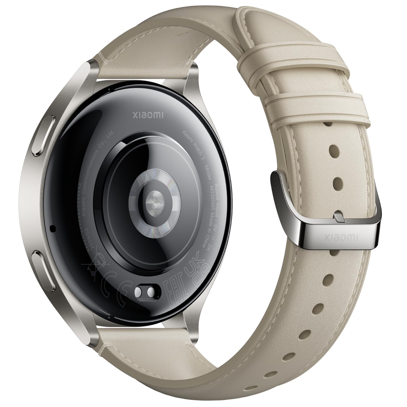 Xiaomi Watch 2 Titan Gray Case With White Leather Strap