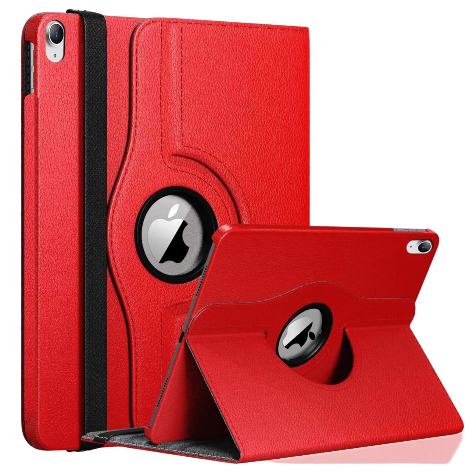 For Apple iPad 2022 10th Gen Tablet Case 360° Rotating PU Leather Cover - Red