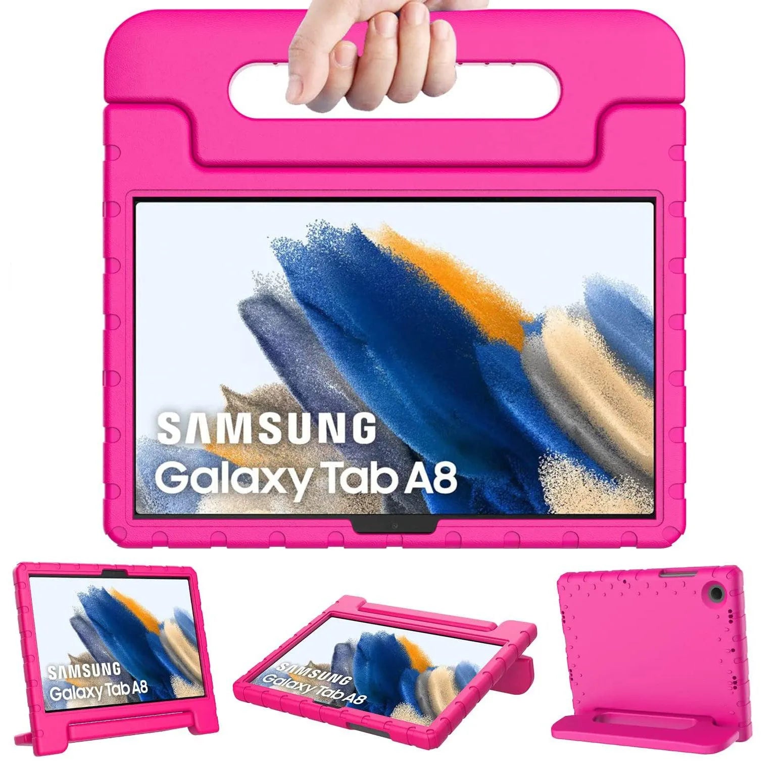 For Samsung Galaxy Tab A8 10.5 2021 Kids Case Shockproof Cover With Stand - Pink