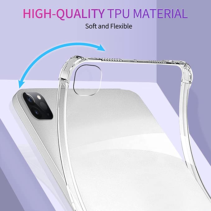 Clear Soft TPU Cover For Apple iPad Pro 11 2020 ShockProof Bumper Case