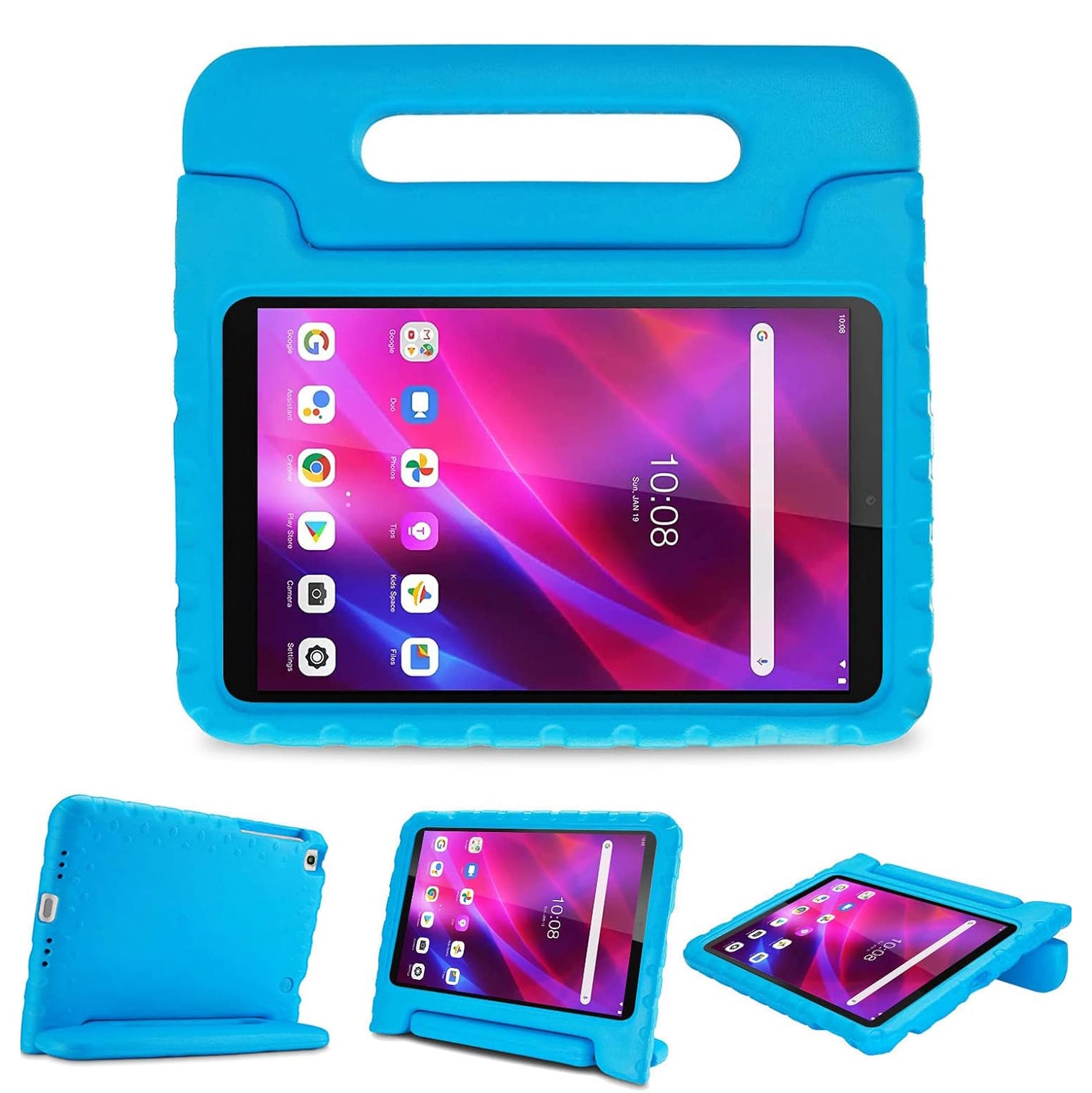 For Lenovo Tab M8 2nd TB-8505X TB-8505F Kids Case Shockproof Cover With Stand - Blue-www.firsthelptech.ie