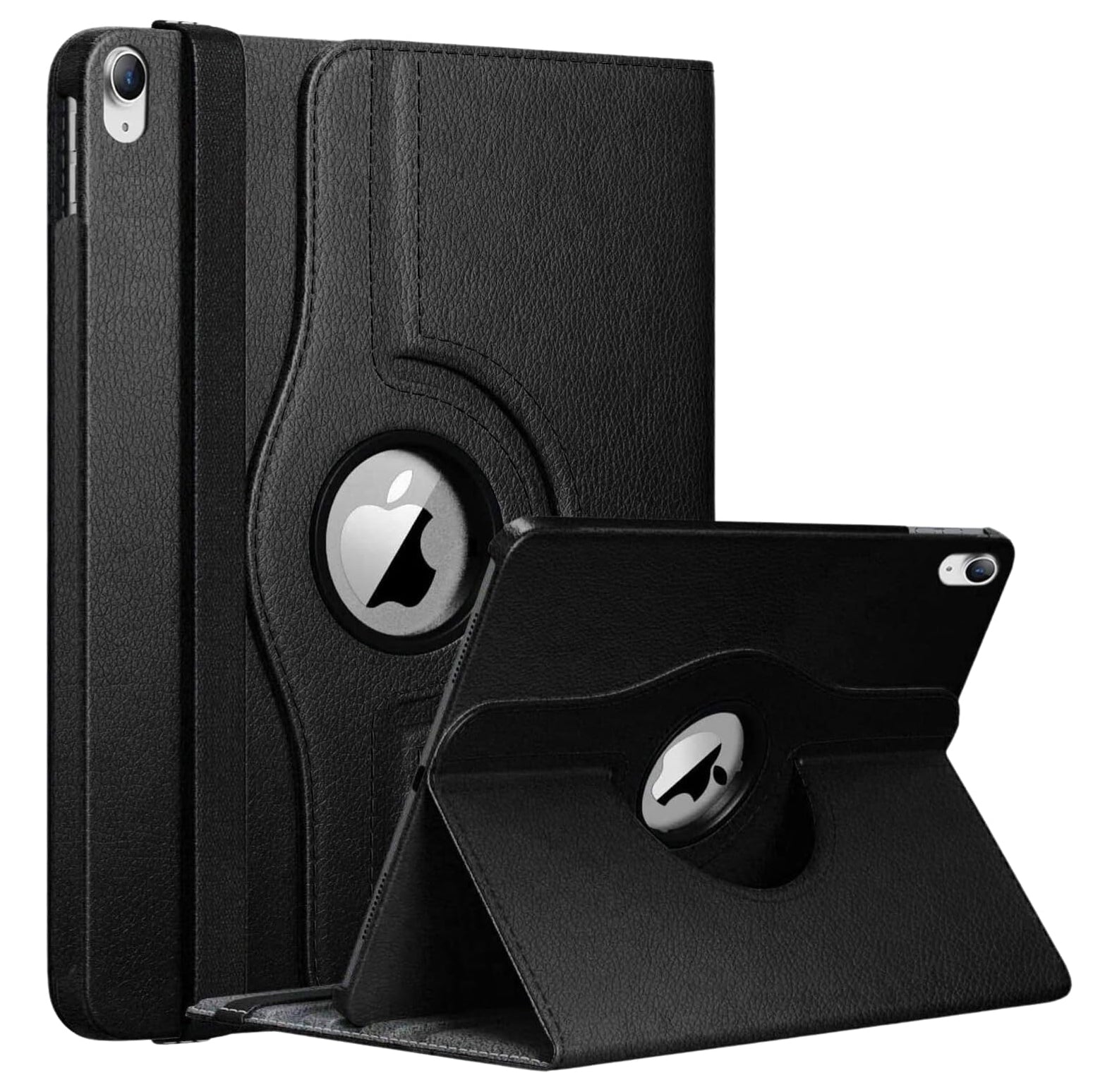 For Apple iPad 2022 10th Gen Tablet Case 360° Rotating PU Leather Cover - Black