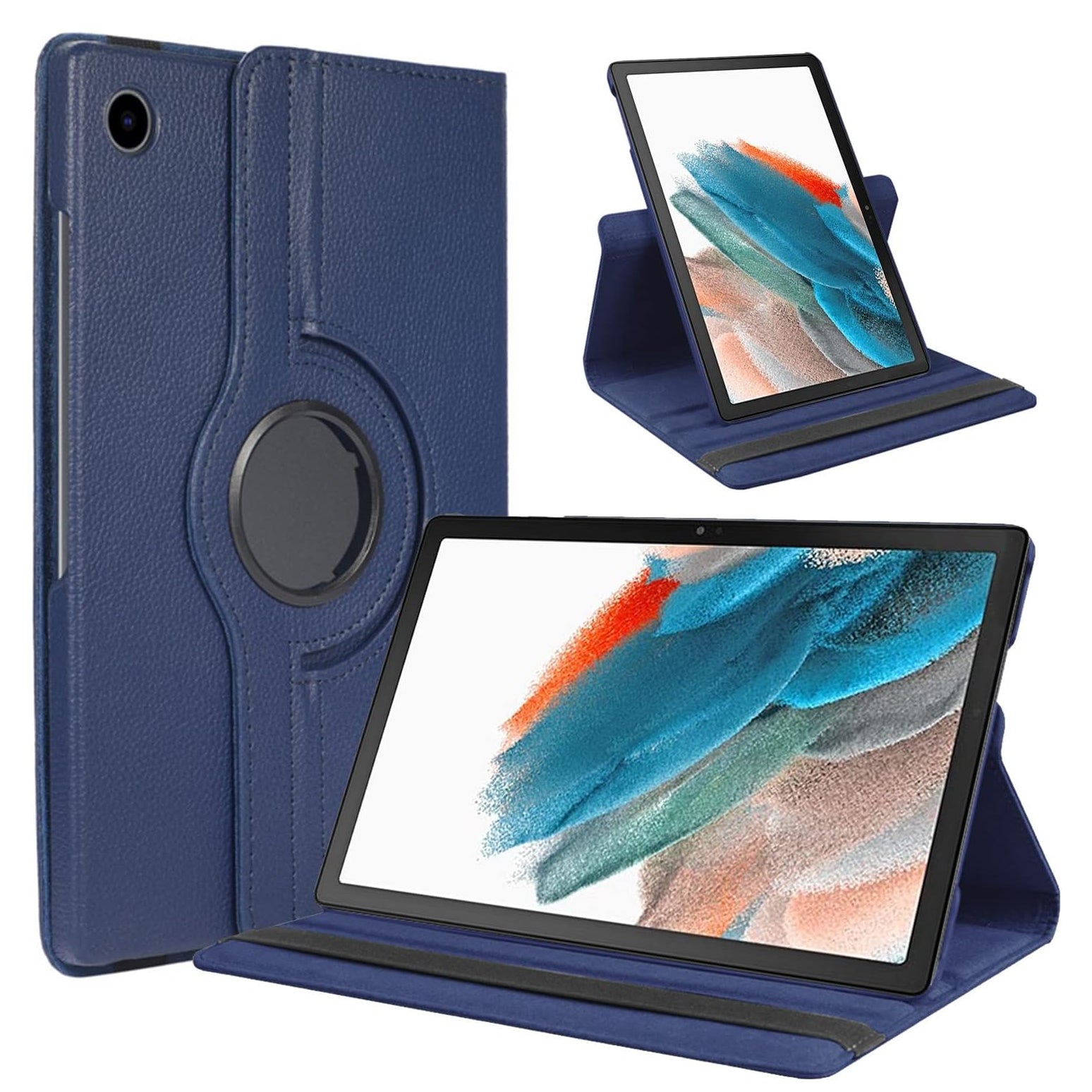 For Samsung Galaxy Tab A8 10.5 2021 Tablet Case 360° Rotating PU Leather Cover - Blue