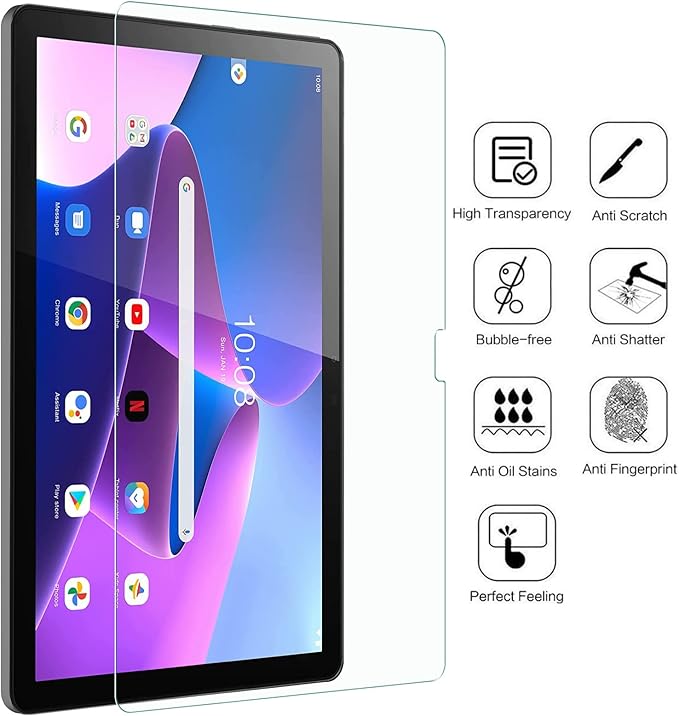 For Lenovo Tab M10 3rd Gen Tempered Glass Screen Protector-www.firsthelptech.ie