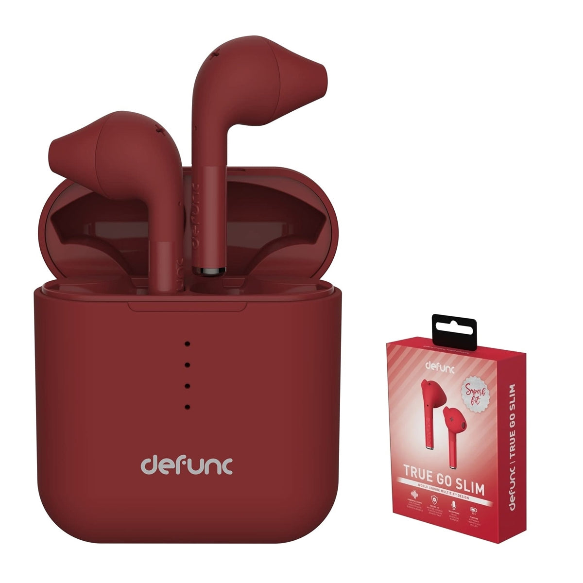 DEFUNC True Go Wireless Bluetooth Earphones Maroon