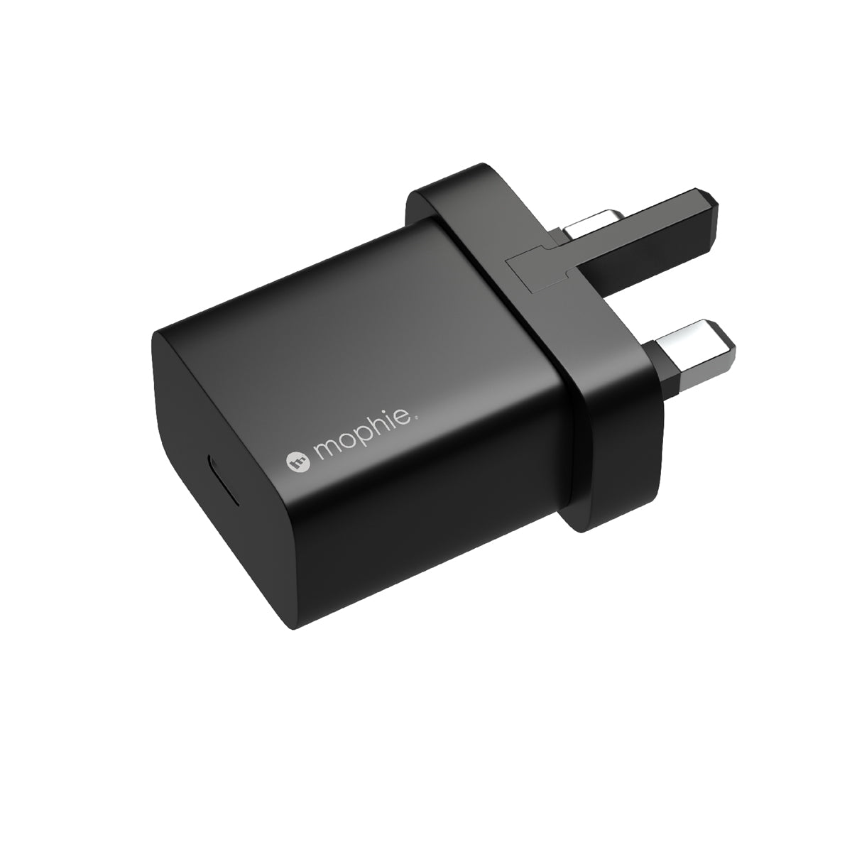 Mophie 20W Fast Charging Mains Adapter with USB-C Port Black - UK 3 Pin