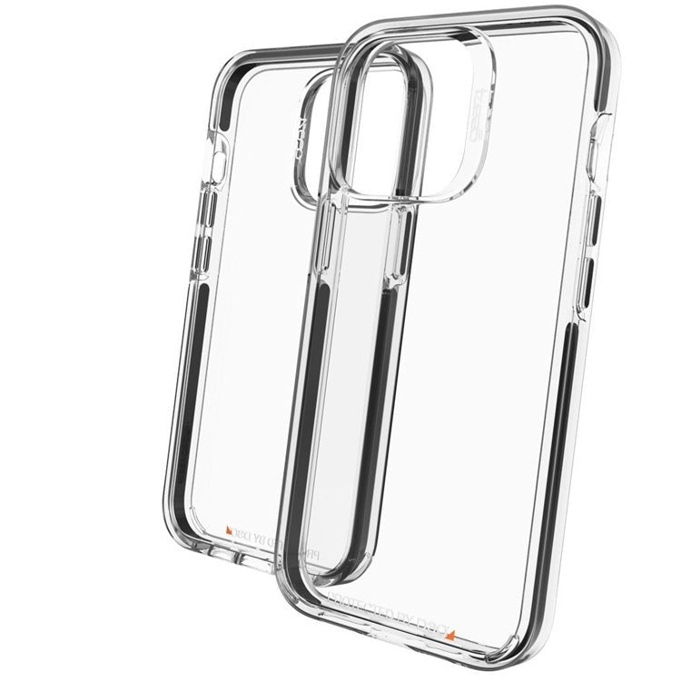 For Apple iPhone 13 Pro Max ZAGG Gear4 Santa Cruz Black Edge Case Transparent