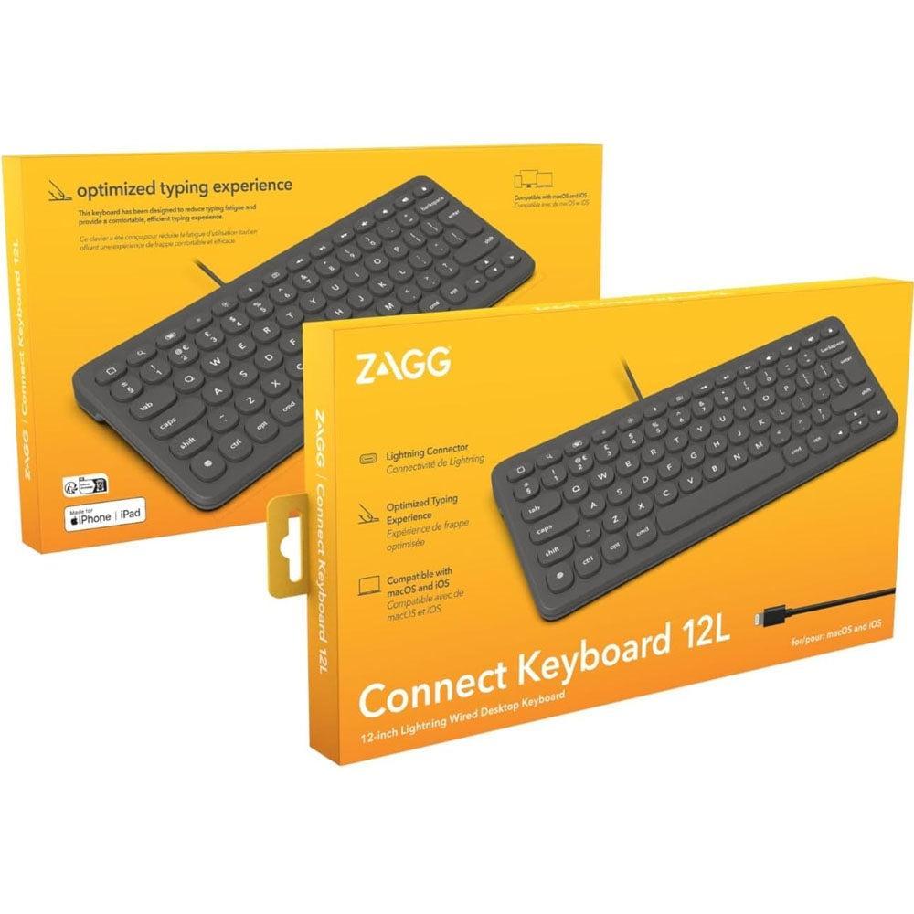 ZAGG Connect 12L Compact Lightning Wired Keyboard UK Layout