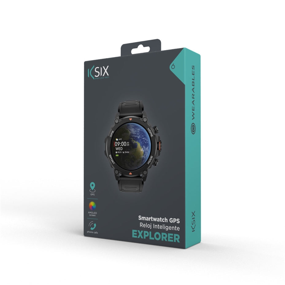 Ksix Explorer GPS Smartwatch 1.43’ AMOLED Display Black
