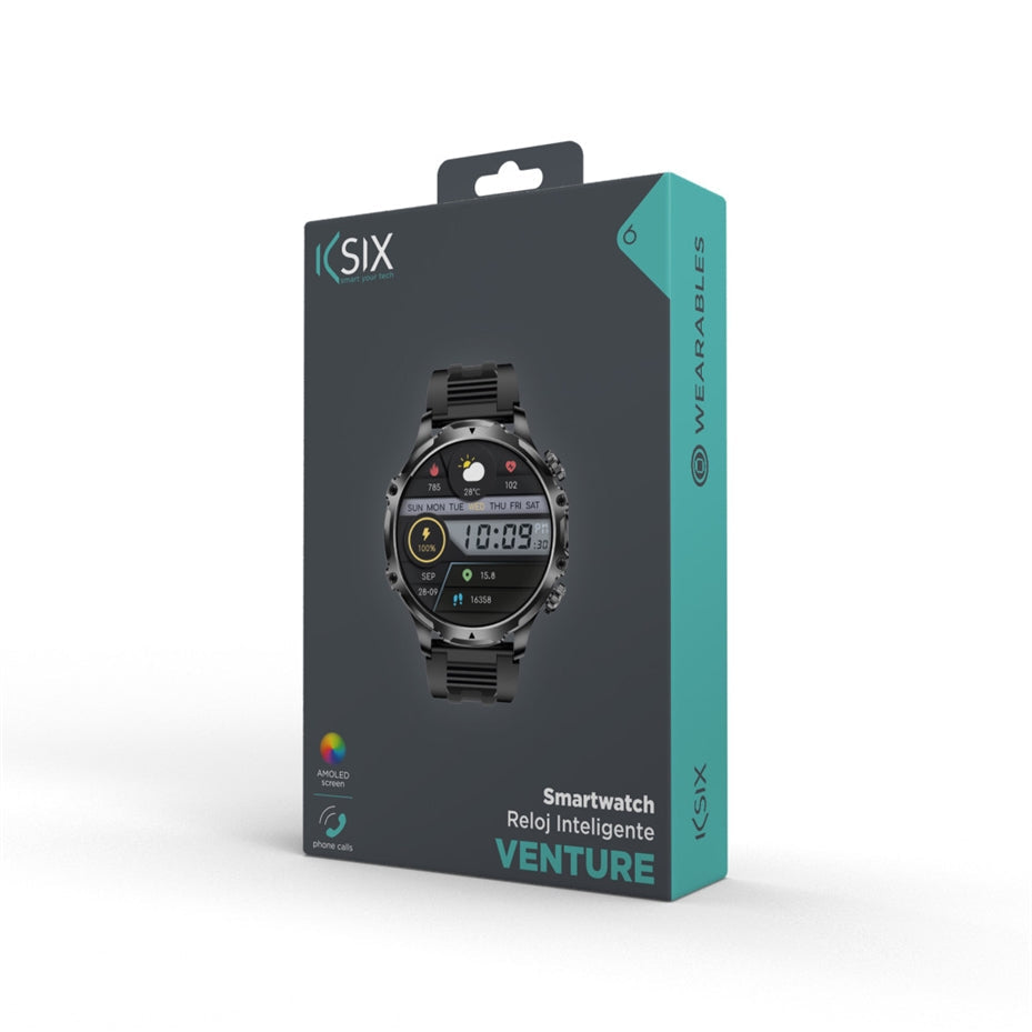 Ksix Venture Smartwatch 1,85’ TFT XXL Display Black